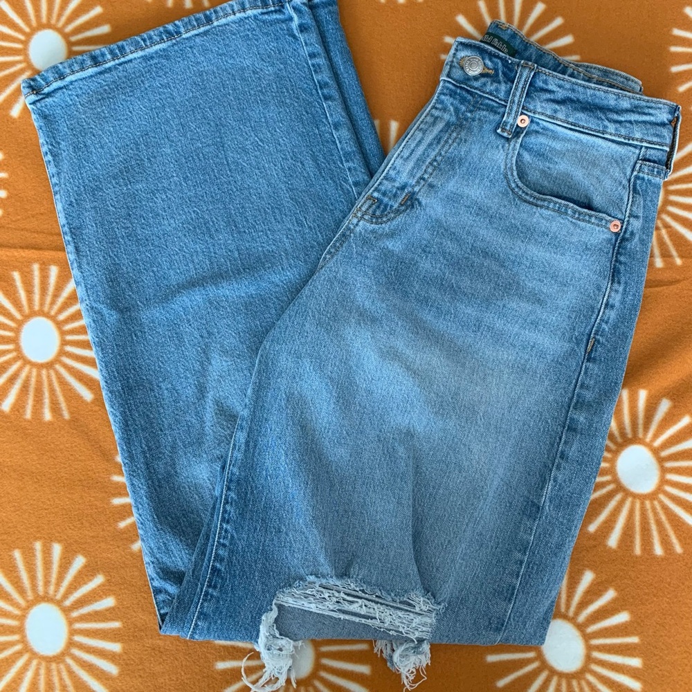 Wild Fable Classic Blue Distressed High Rise Baggy Women's Jeans
